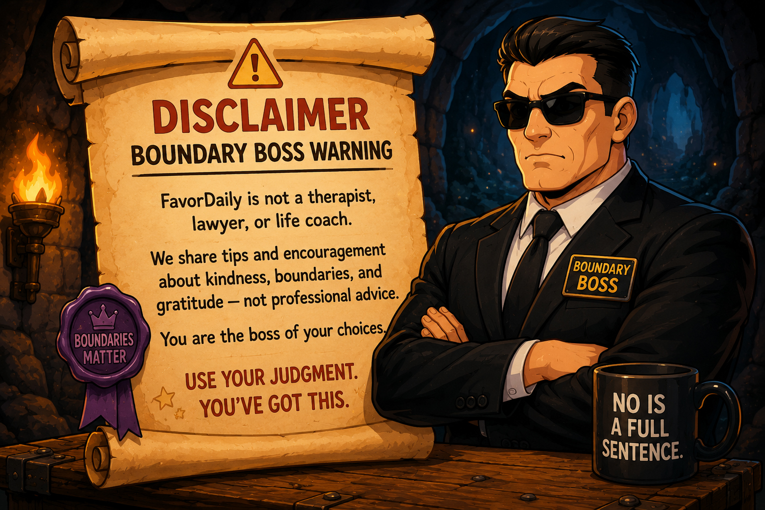 Disclaimer page
