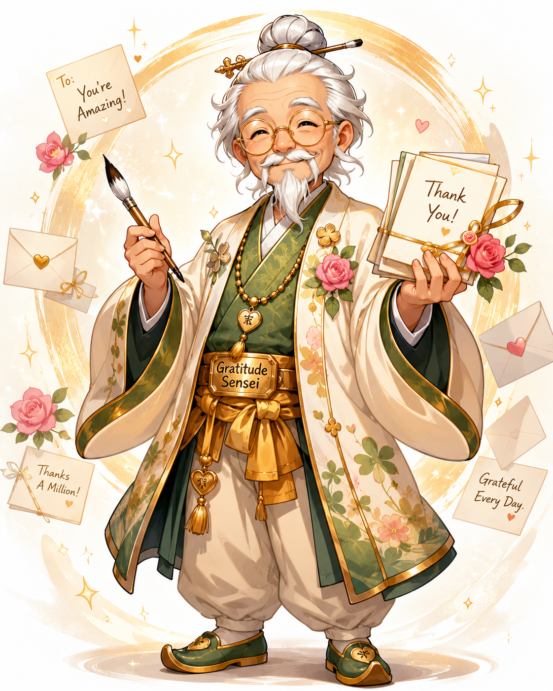 Gratitude Sensei character