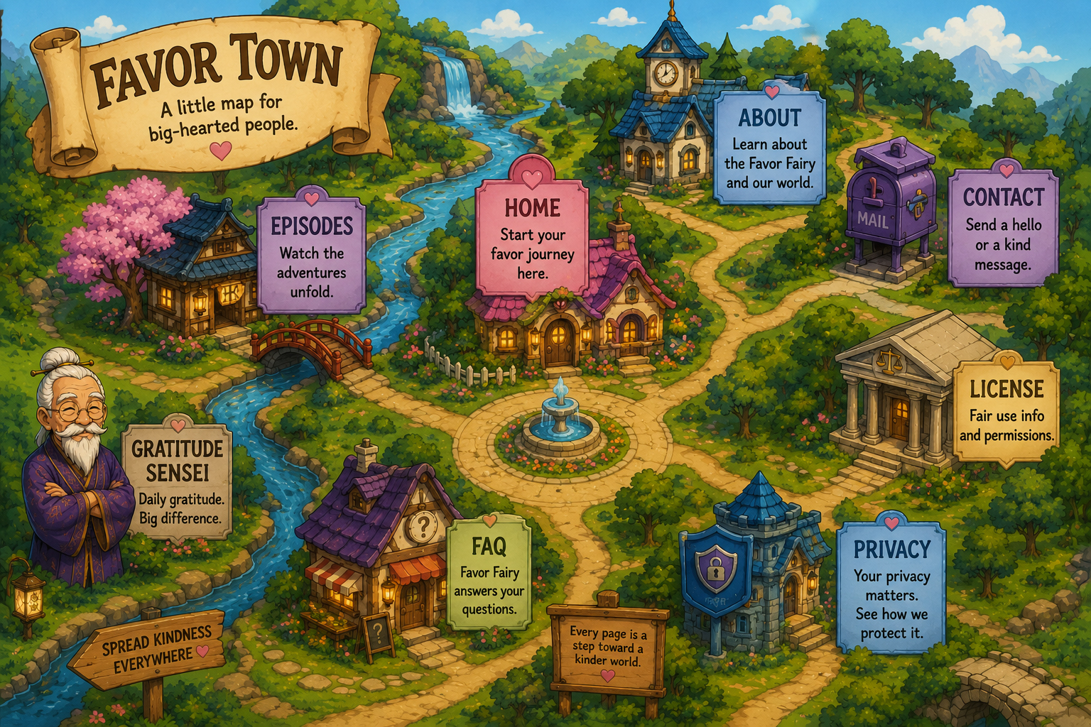 Map of Favor Town